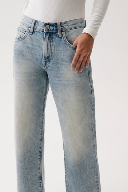 PETITE Lexi Mid Rise Bowed Straight Jean - Bowie
