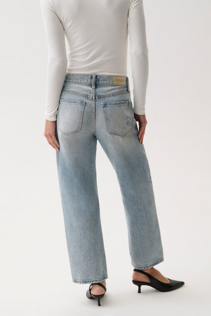 PETITE Lexi Mid Rise Bowed Straight Jean - Bowie
