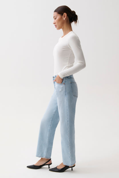 PETITE Lexi Mid Rise Bowed Straight - Dolce Vita Vintage