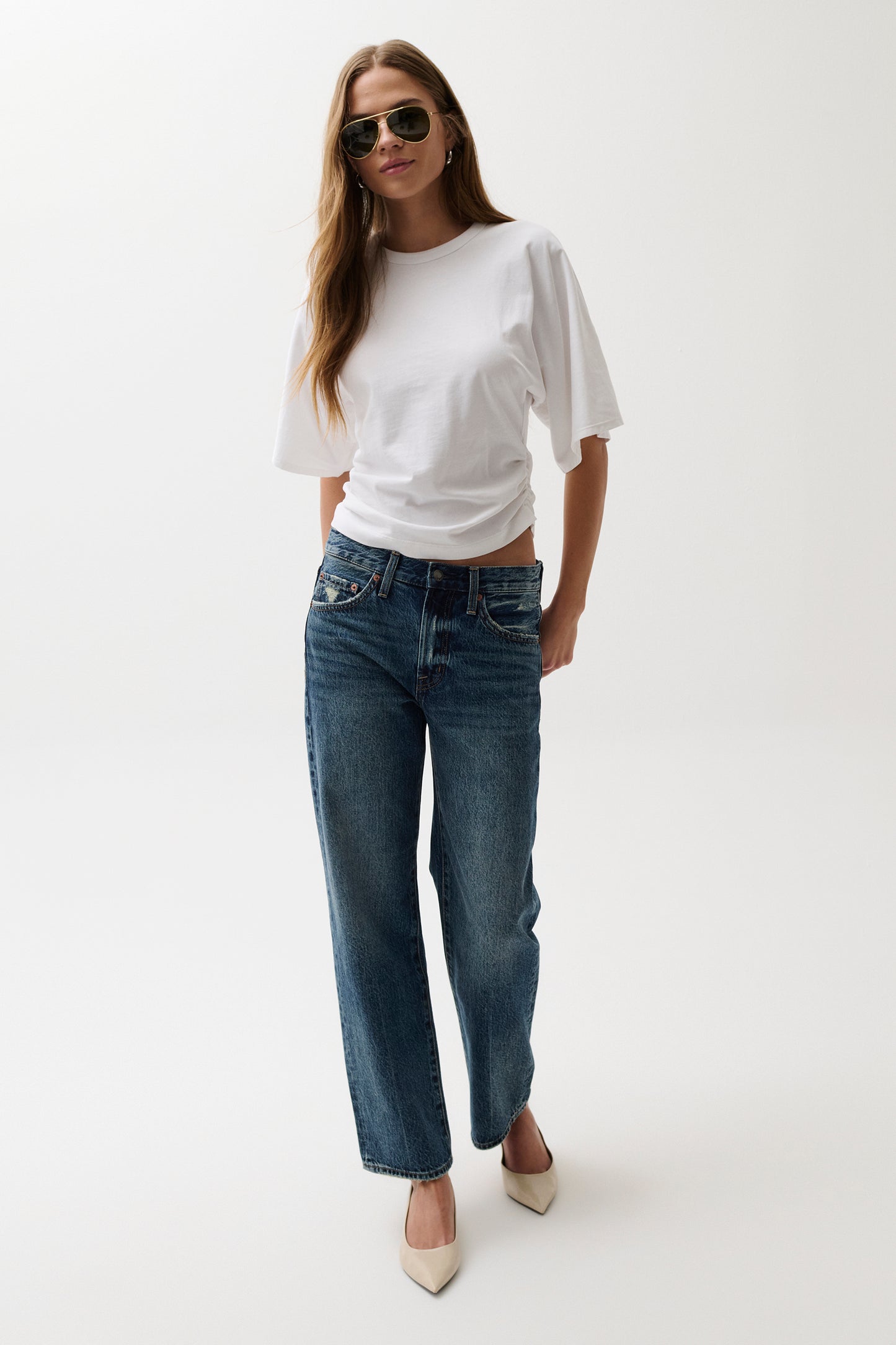 Lexi Mid Rise Bowed Straight Jean - Artisan