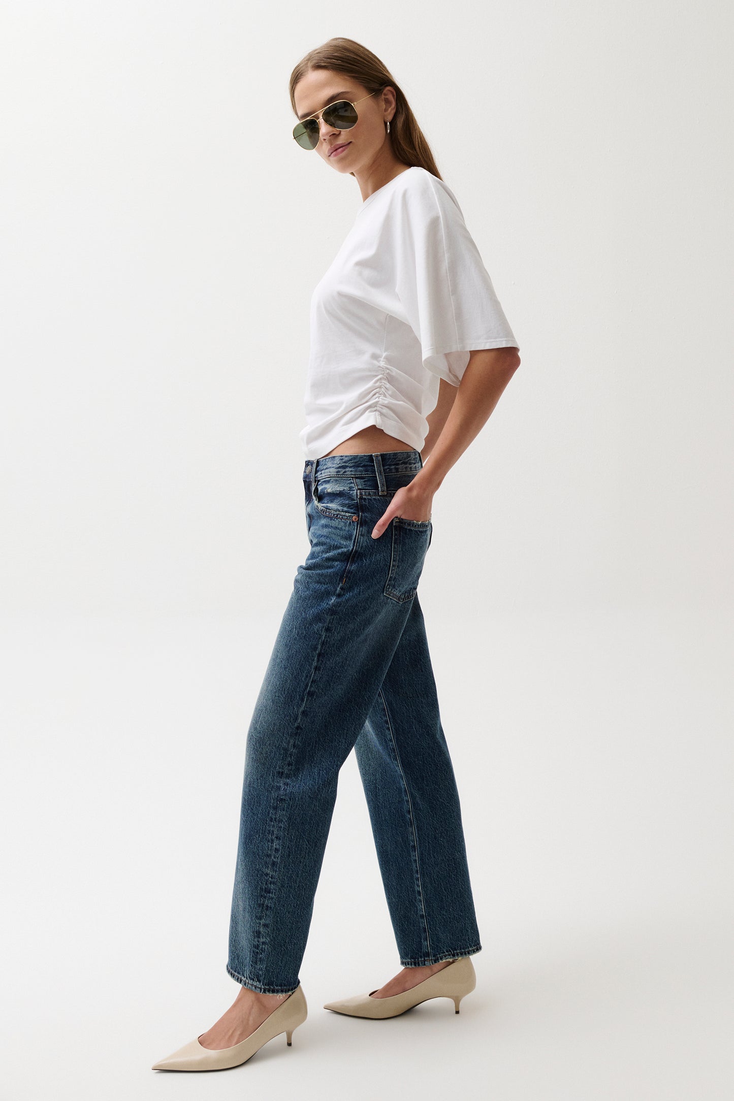 Lexi Mid Rise Bowed Straight Jean - Artisan