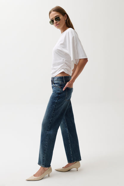 Lexi Mid Rise Bowed Straight Jean - Artisan