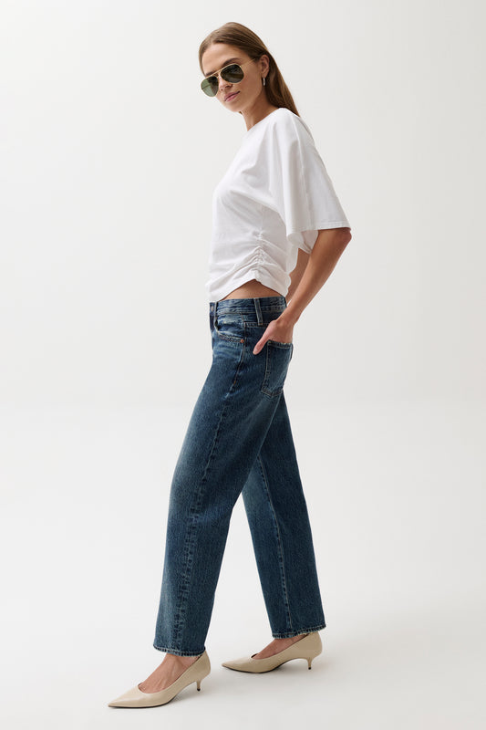 Lexi Mid Rise Bowed Straight Jean - Artisan
