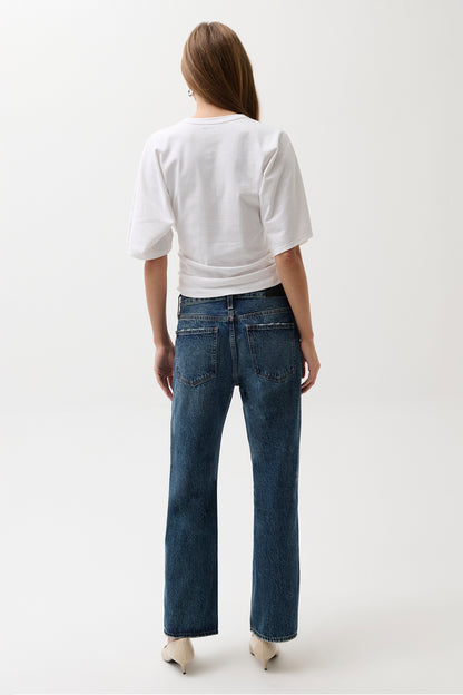 Lexi Mid Rise Bowed Straight Jean - Artisan