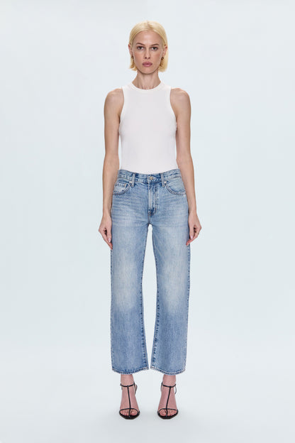 PETITE Lexi Mid Rise Bowed Straight Jean- Bowie