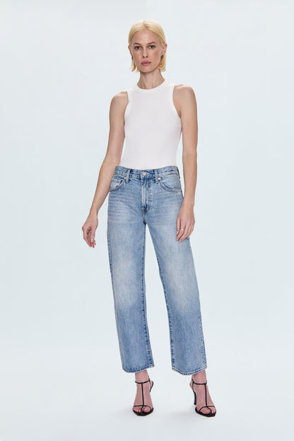 PETITE Lexi Mid Rise Bowed Straight Jean- Bowie