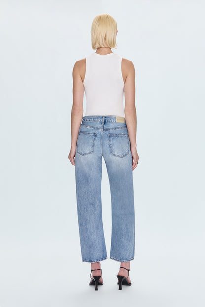 PETITE Lexi Mid Rise Bowed Straight Jean- Bowie