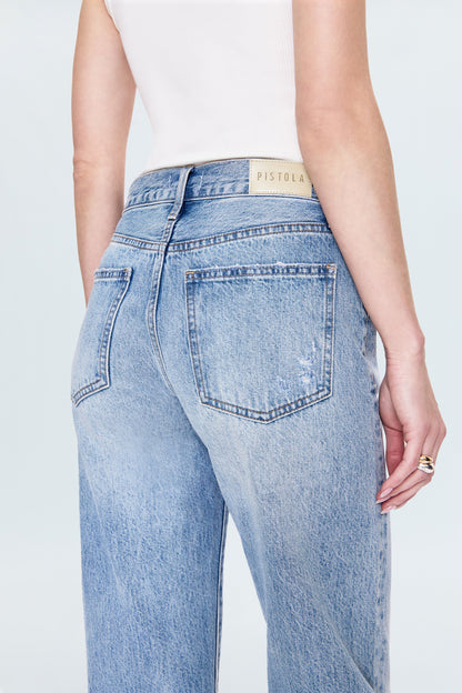 PETITE Lexi Mid Rise Bowed Straight Jean- Bowie