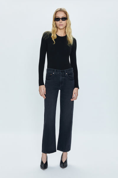 Lexi Mid-Rise Bowed Straight Leg Aries main image 1