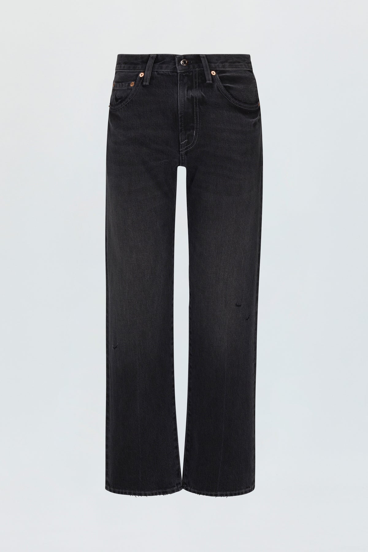 PETITE Lexi Mid Rise Bowed Straight Jean Mercury