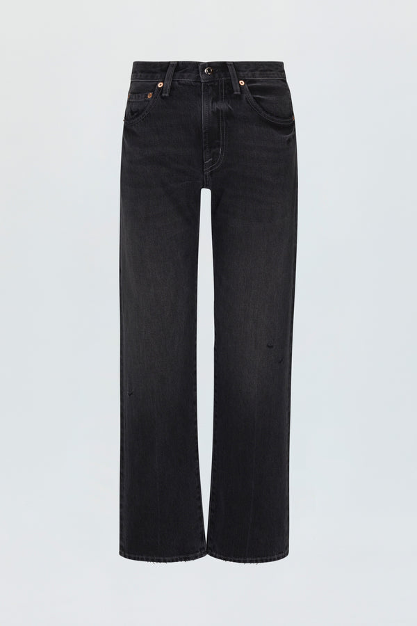 PETITE Lexi Mid Rise Bowed Straight Jean - Mercury