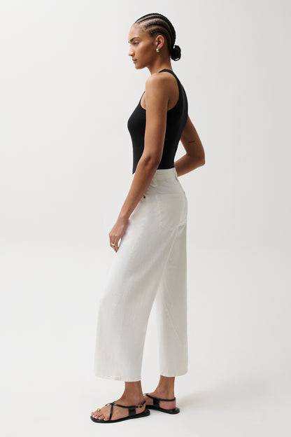 Pistola Kyra Ankle High Rise Bowed Ankle - Antique White high rise jeans