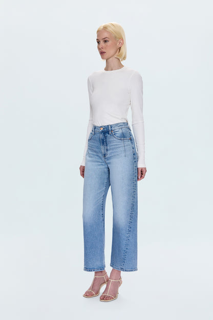 PETITE Kyra Ankle High Rise Bowed Jean - Terrace