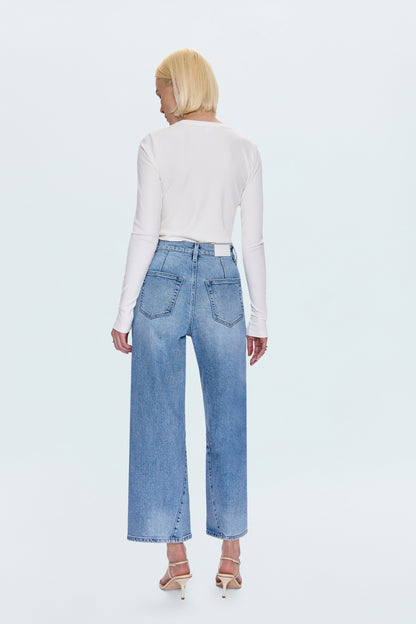 PETITE Kyra Ankle High Rise Bowed Jean - Terrace