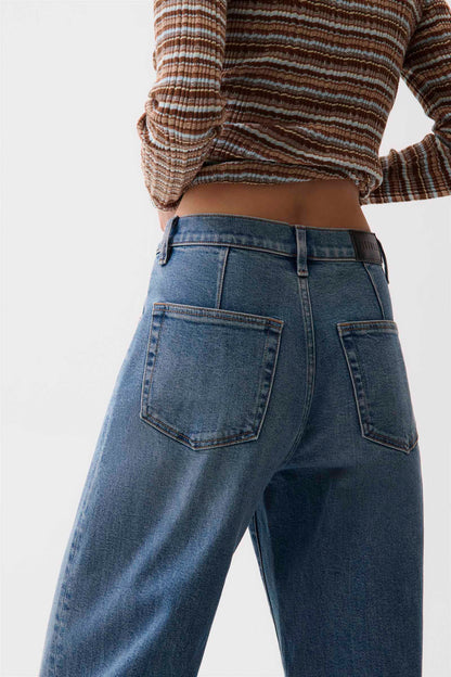 PETITE Kyra High Rise Bowed Wide Leg - Eureka
