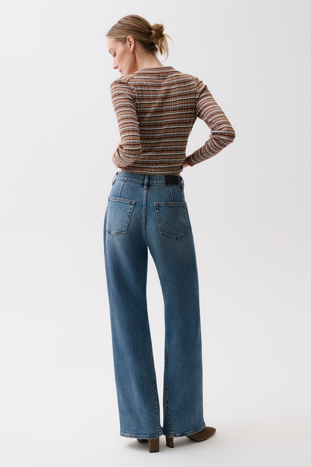 PETITE Kyra High Rise Bowed Wide Leg - Eureka