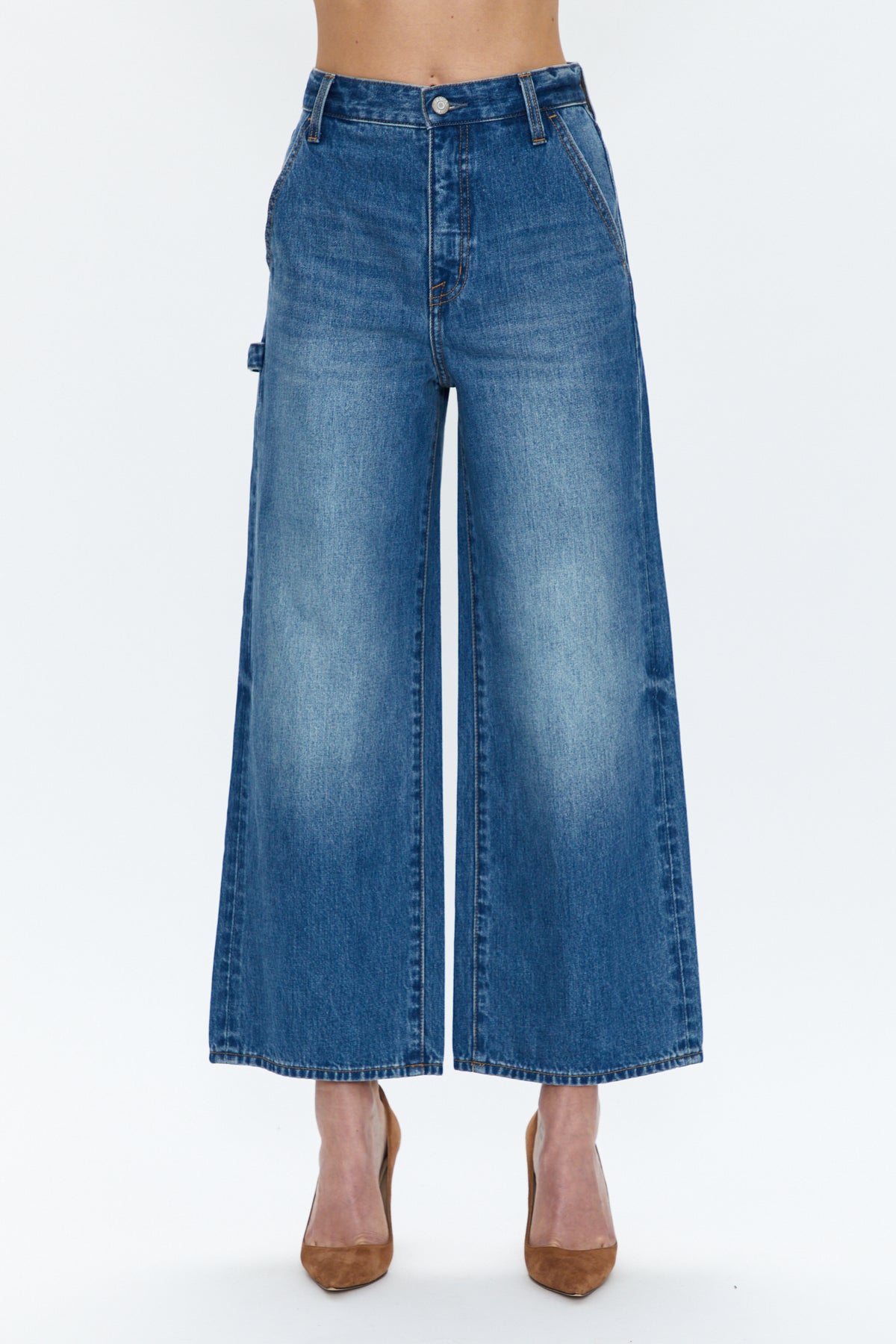 Loretta Utility High Rise Wide Leg Ankle - Tonic