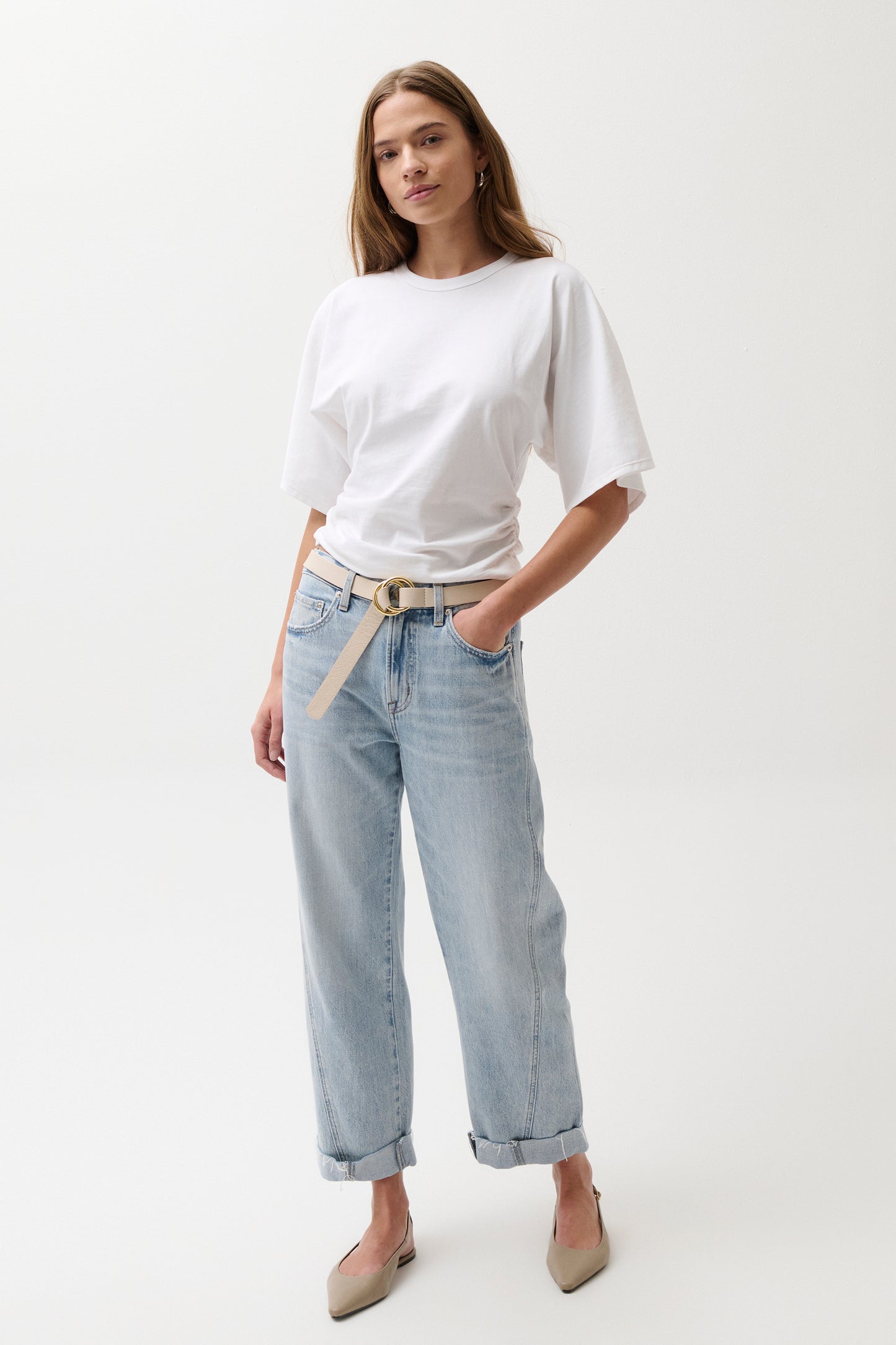 Kacey Mid Rise Cuffed Straight Jean - Berkeley