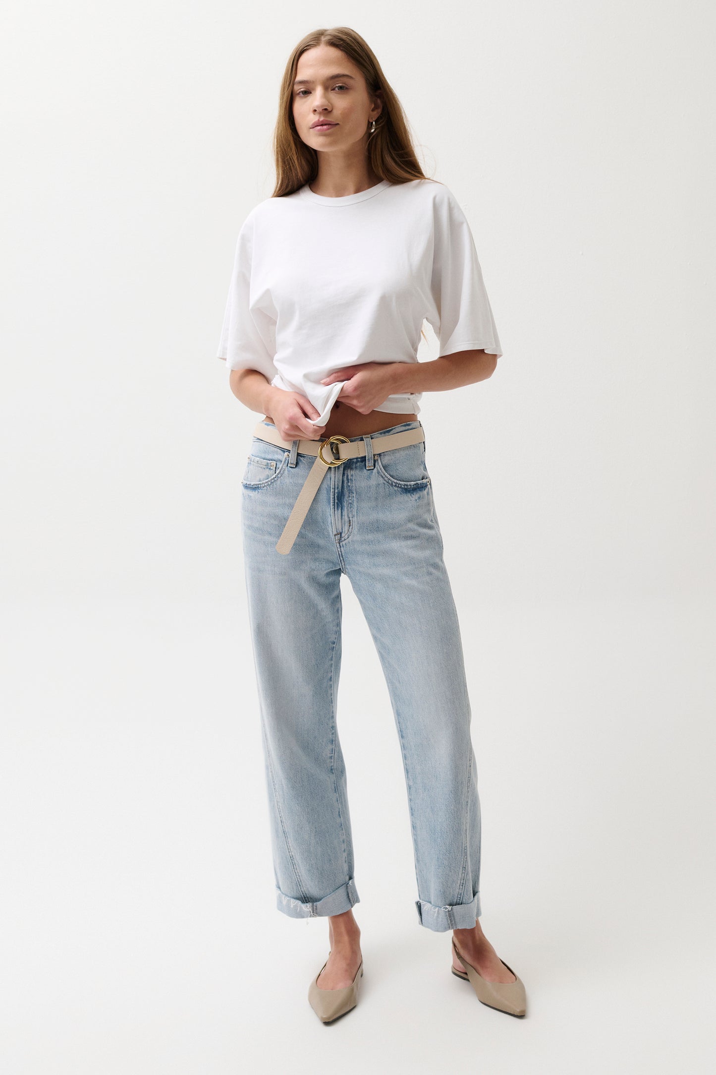 Kacey Mid Rise Cuffed Straight Jean - Berkeley