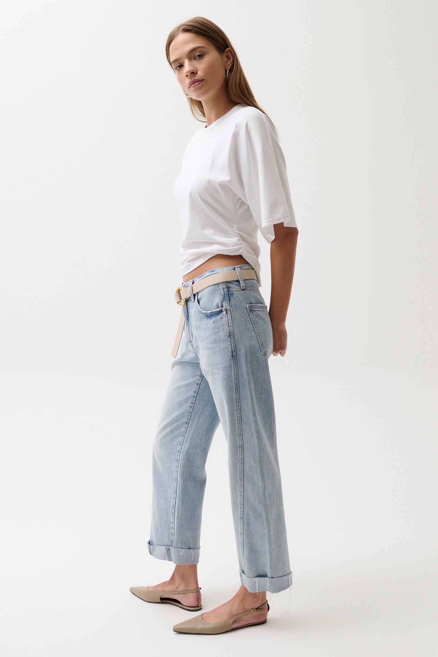 Kacey Mid Rise Cuffed Straight Jean - Berkeley