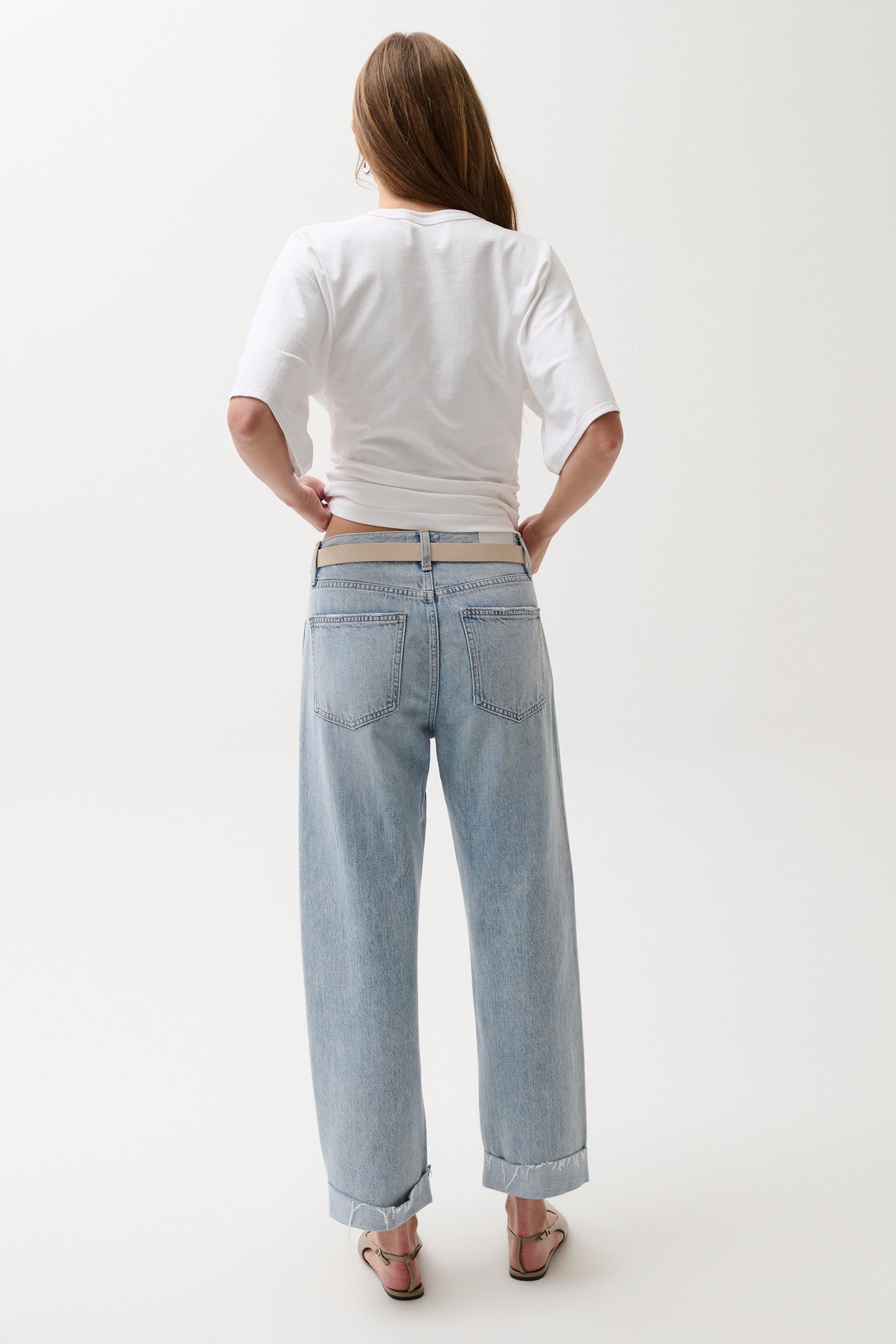 Kacey Mid Rise Cuffed Straight Jean - Berkeley