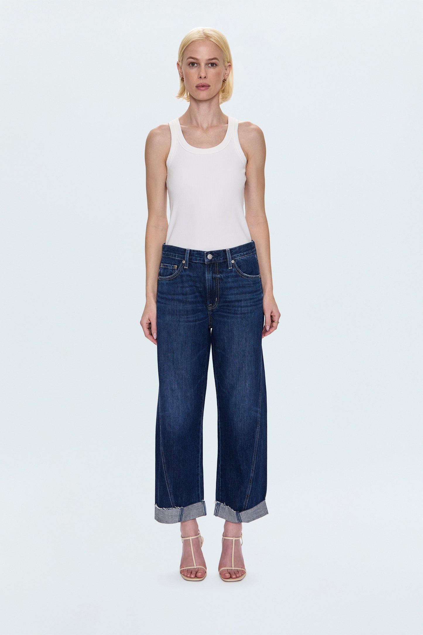 Kacey Mid Rise Cuffed Straight Jean - Cultivate
