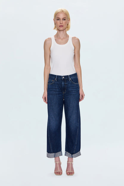 Kacey Mid Rise Cuffed Straight Jean - Cultivate