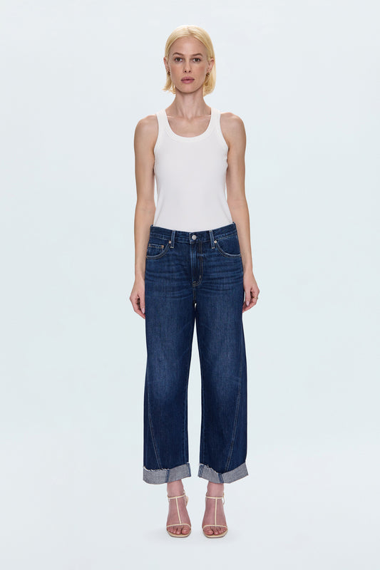 Kacey Mid Rise Cuffed Straight Jean - Cultivate
