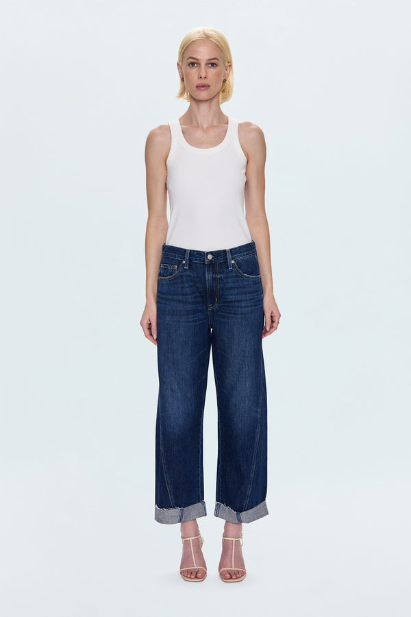 Kacey Mid Rise Cuffed Straight Jean - Cultivate