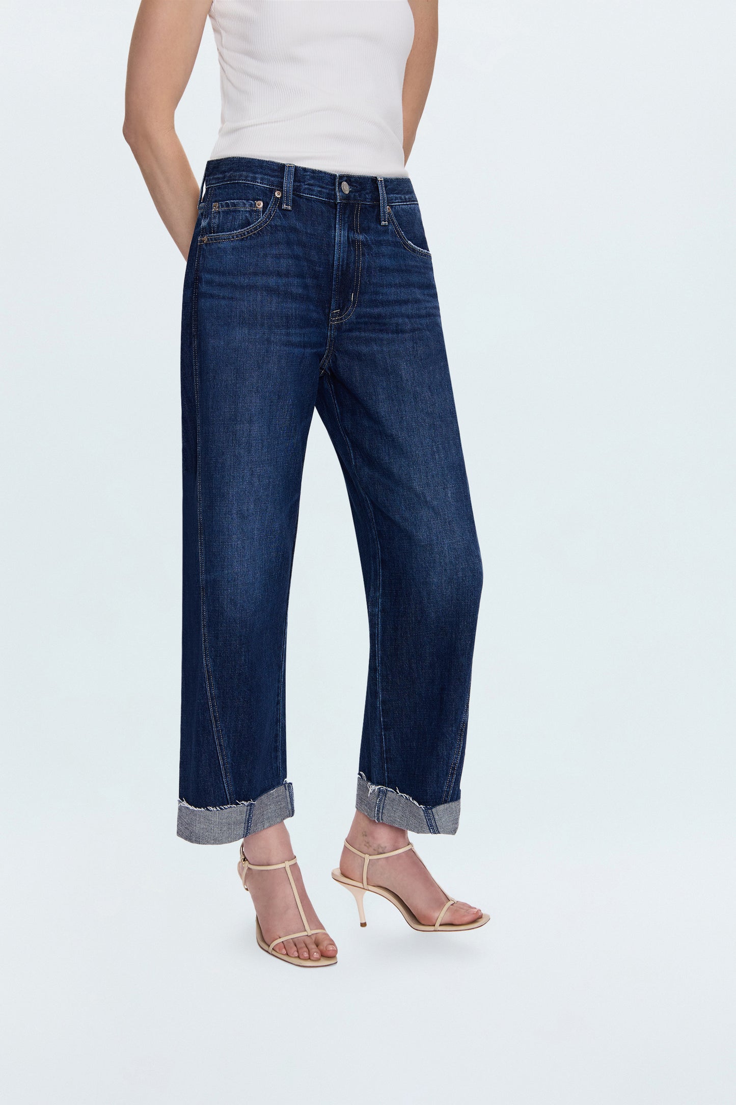 Kacey Mid Rise Cuffed Straight Jean - Cultivate