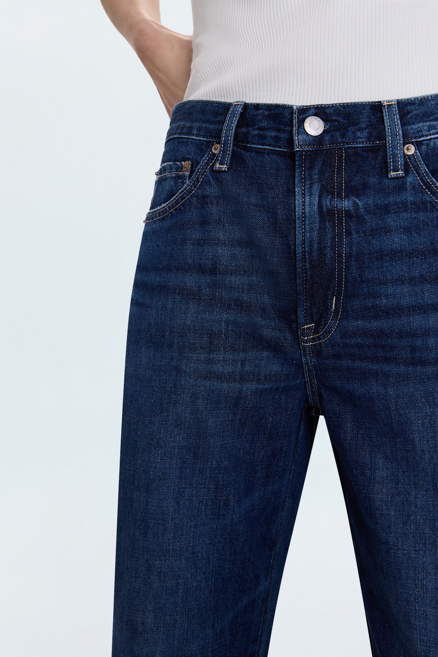 Kacey Mid Rise Cuffed Straight Jean - Cultivate