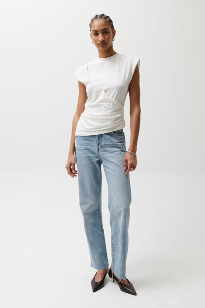 Cassie Super High Rise Straight Jean - Savvy Vintage