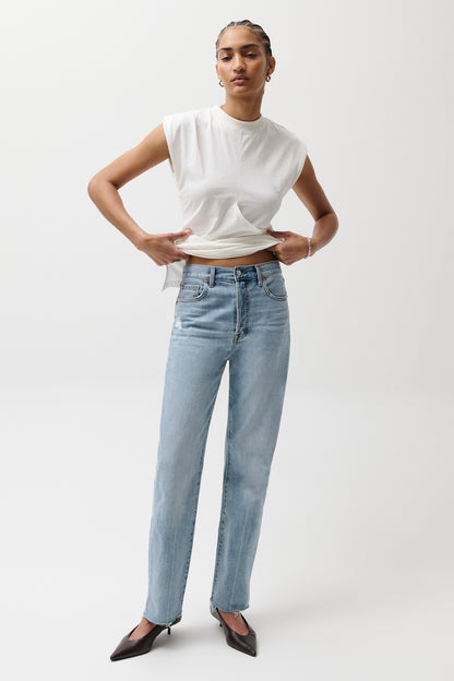 Cassie Super High Rise Straight Jean - Savvy Vintage