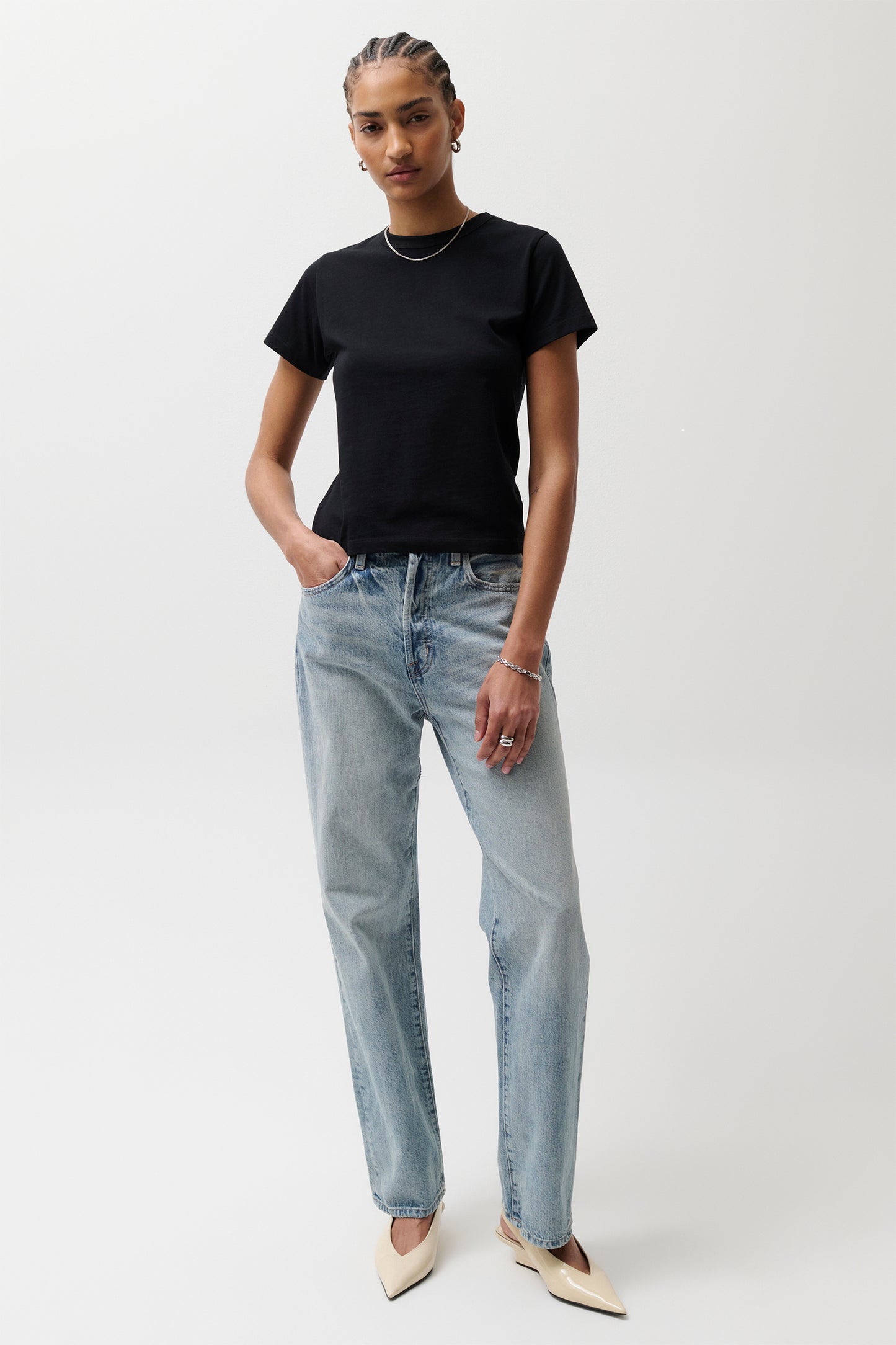 Cassie Super High Rise Straight Jean - Bramble