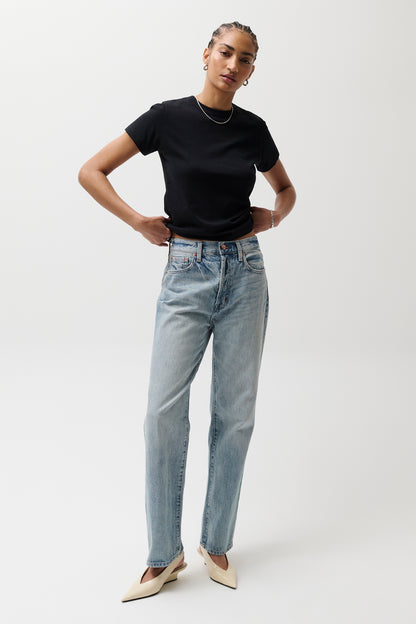 Cassie Super High Rise Straight Jean - Bramble