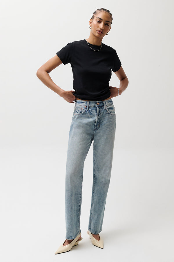 Cassie Super High Rise Straight Jean - Bramble