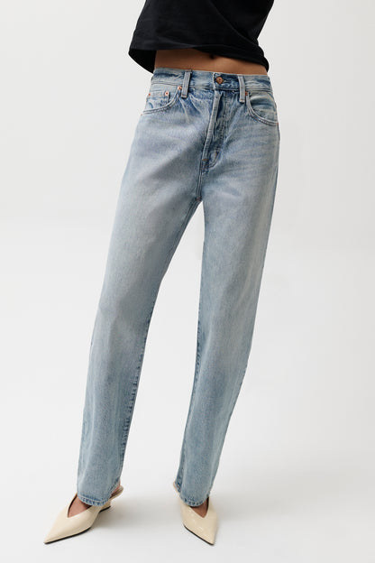 Cassie Super High Rise Straight Jean - Bramble