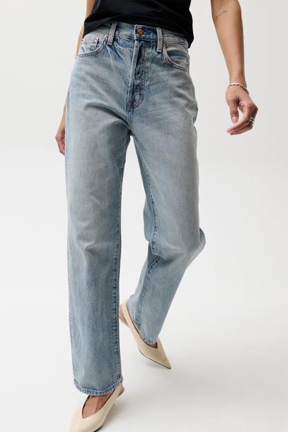 Cassie Super High Rise Straight Jean - Bramble