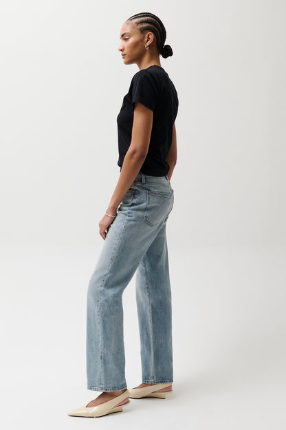 Cassie Super High Rise Straight Jean - Bramble