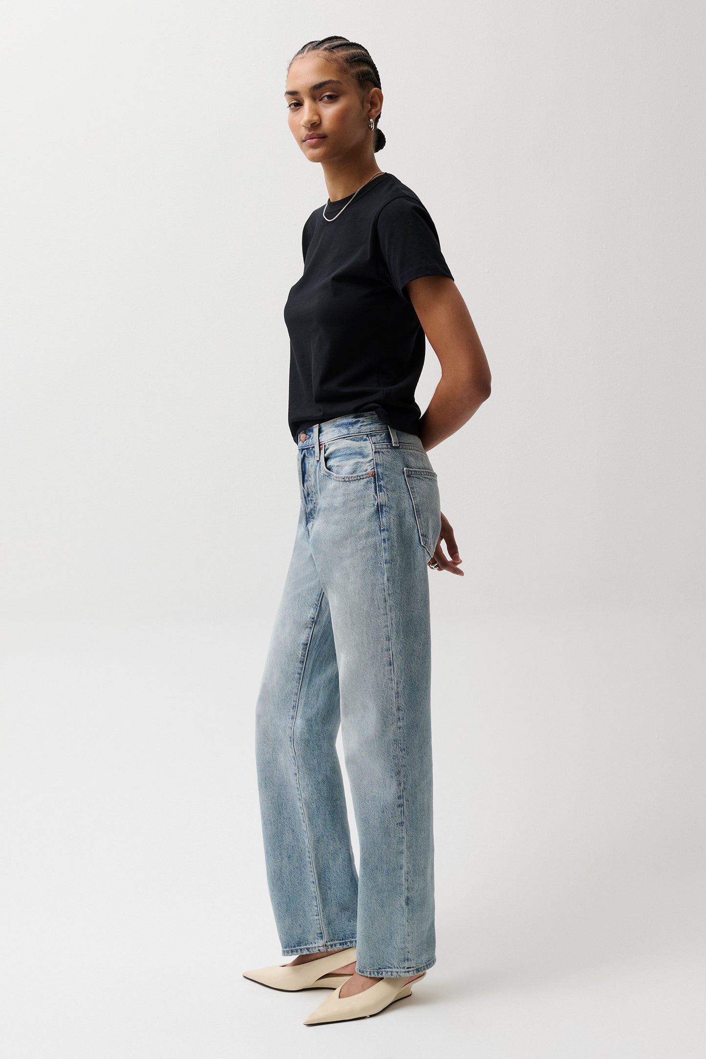 Cassie Super High Rise Straight Jean - Bramble