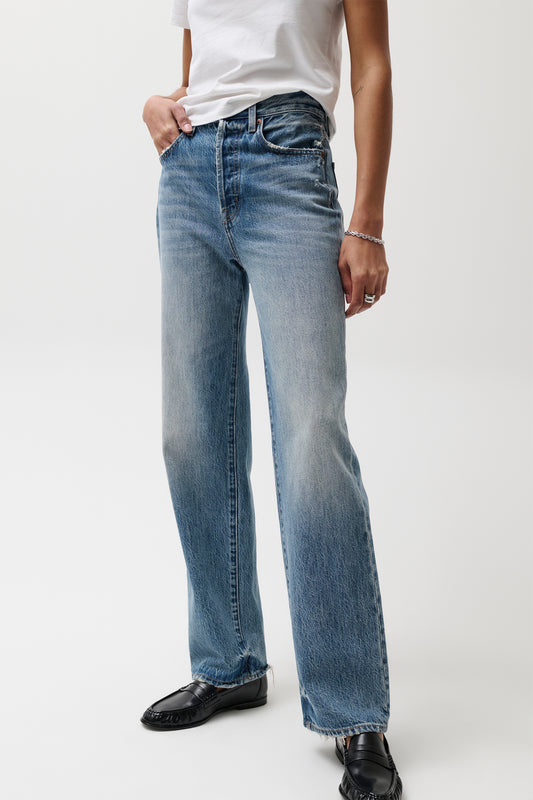 Pistola Cassie Super High Rise Straight Jean - Serpentine Vintage high rise straight jeans