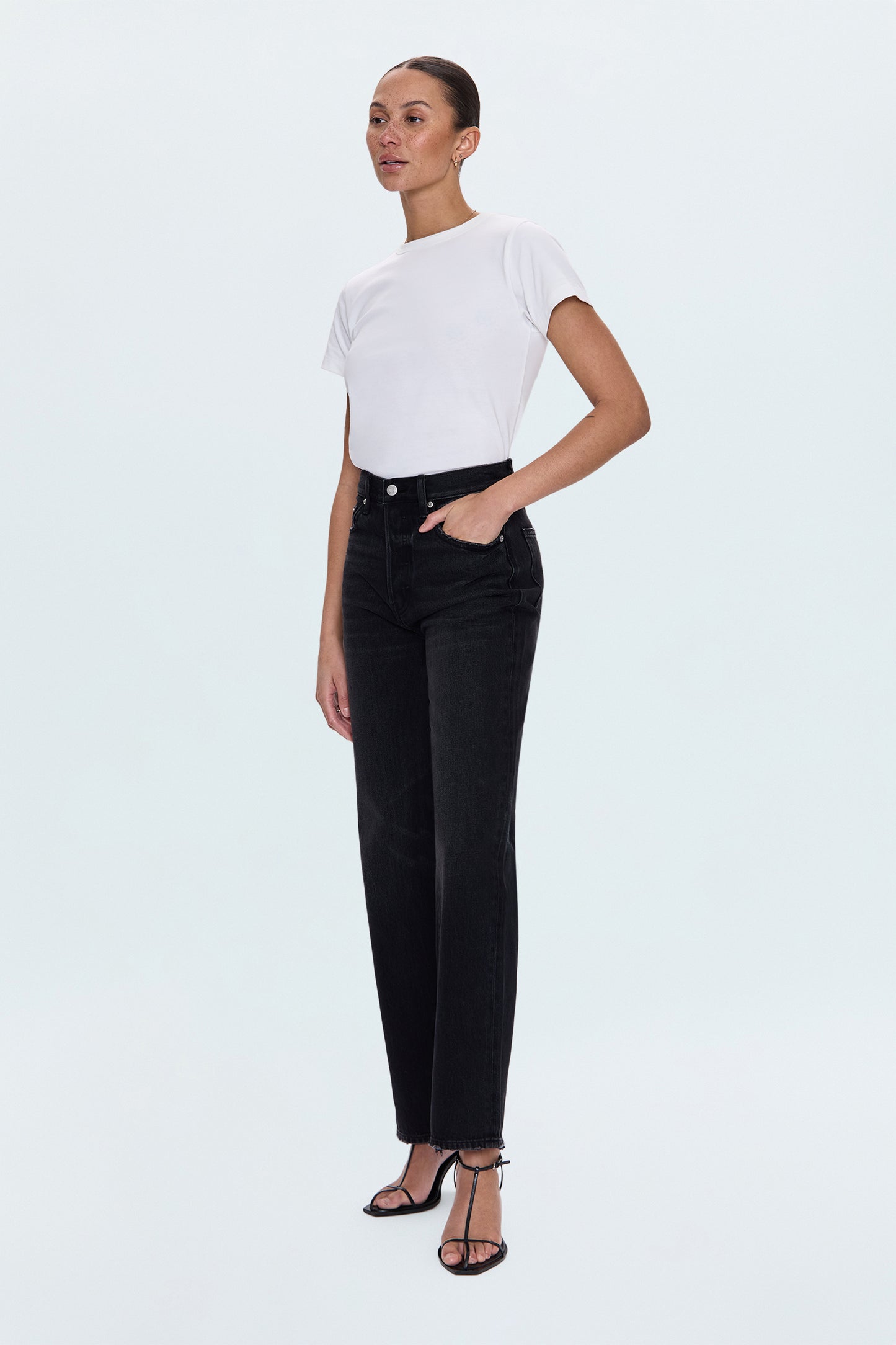 Cassie Super High Rise Straight Jean - Stormy