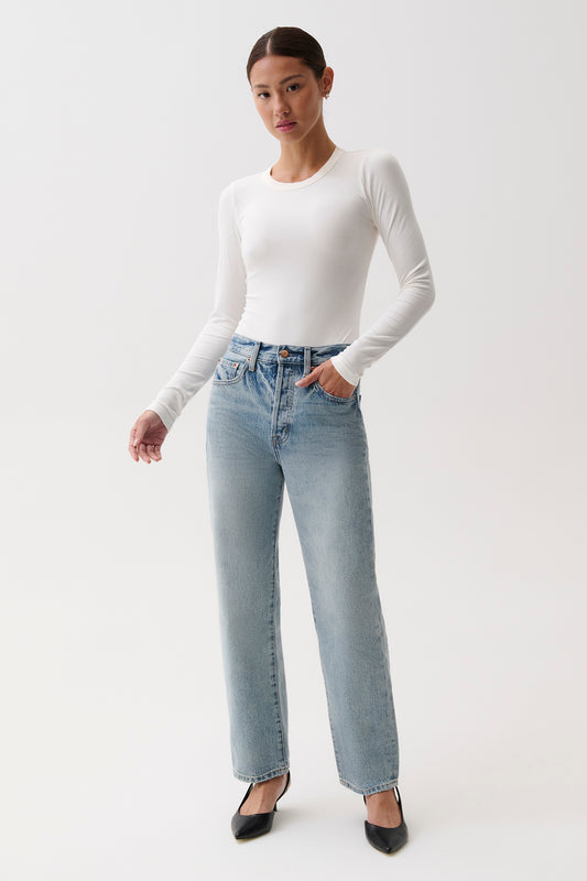 PETITE Cassie Super High Rise Straight Jean - Bramble