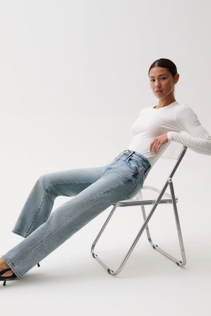 PETITE Cassie Super High Rise Straight Jean - Bramble