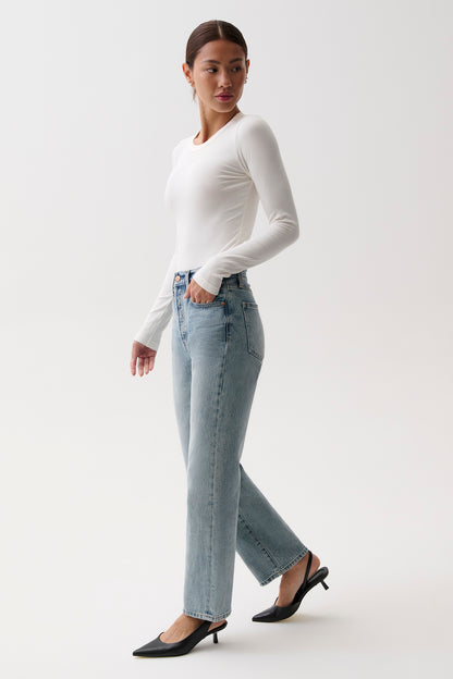 PETITE Cassie Super High Rise Straight Jean - Bramble