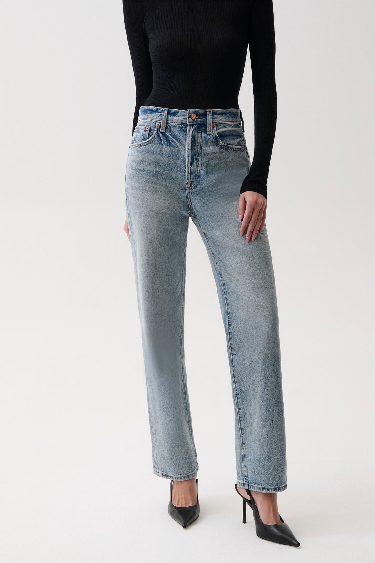 Cassie Super High Rise Straight Jean - Bramble