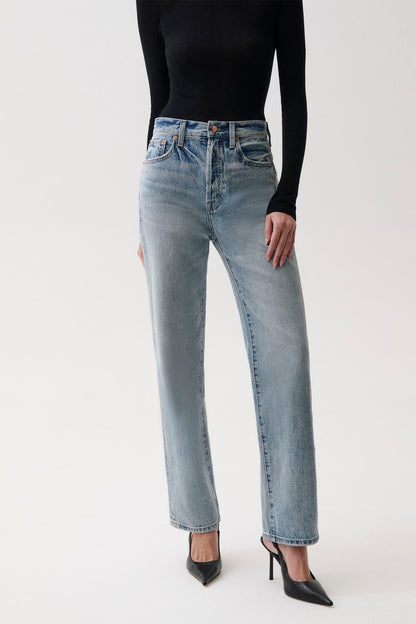 Cassie Super High Rise Straight Jean - Bramble