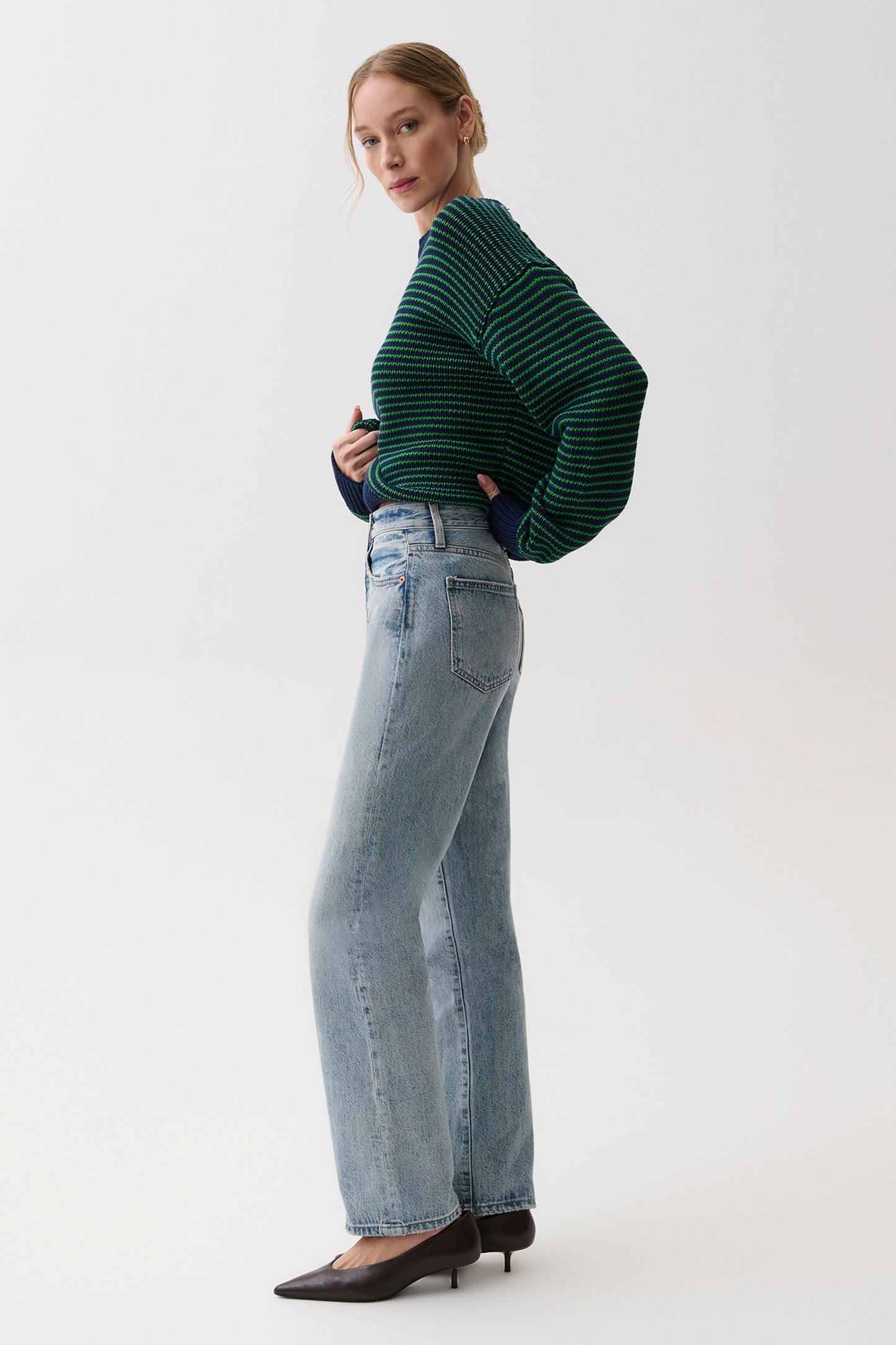 Cassie Super High Rise Straight Jean - Bramble