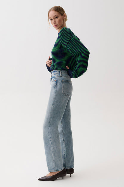Cassie Super High Rise Straight Jean - Bramble