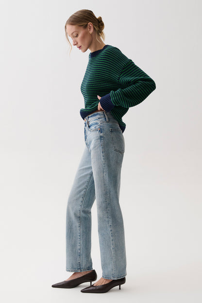 Cassie Super High Rise Straight Jean - Bramble